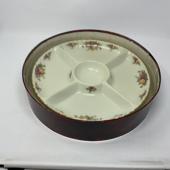 Royal Albert Old Country Roses Chip & Dip Platter (new old Stock never used) - Picture 4 of 9